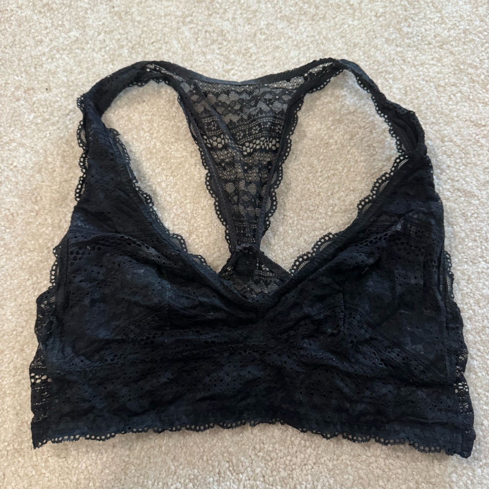 Victoria's Secret Black Lace Racerback Bralette